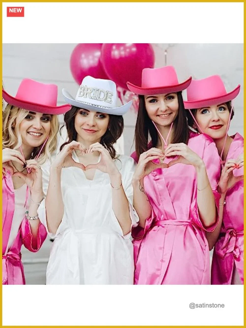 14 Pcs Cowgirl Hat Set with Veil and Satin Sash Bachelorette Party Decor